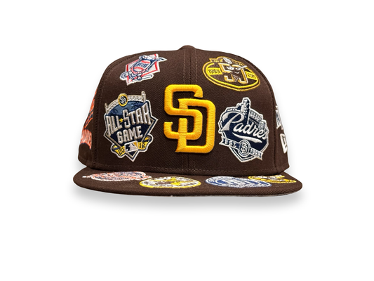 San Diego Padres All Over Patch MLB New Era Cap 59FIFTY Fitted Hat