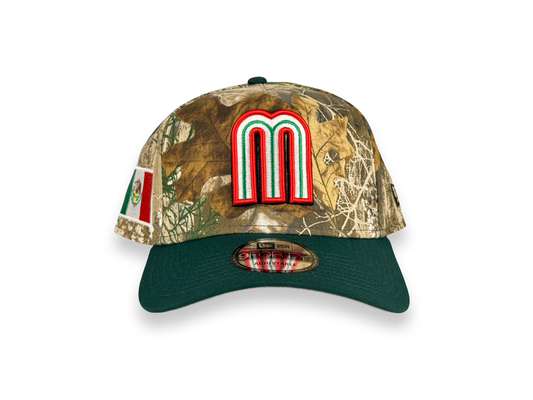 Mexico WBC Real Tree Camo New Era Cap 9FORTY A-Frame Snapback Hat