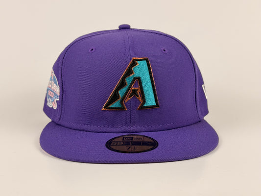Arizona Diamondbacks "Purple Swag" New Era Cap 59FIFTY Fitted Cap Purple Pink Underbrim 2001 World Series Side Patch