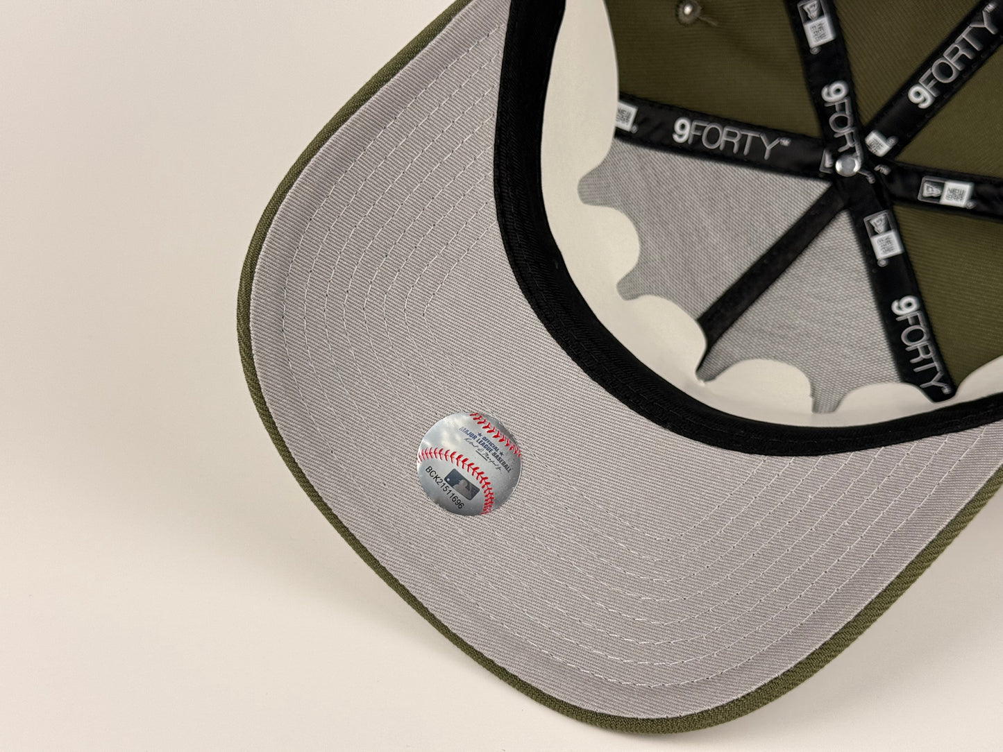 Los Angeles Dodgers New Era Cap 9FORTY A-Frame Snapback Hat Army Green Dodger Stadium Side Patch