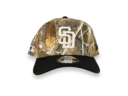 San Diego Padres Real Tree MLB New Era Cap 9FORTY A-Frame Snapback Hat