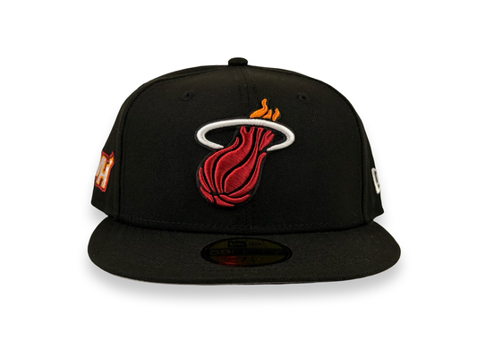 Miami Heat NBA New Era Cap 59FIFTY Fitted Hat Black