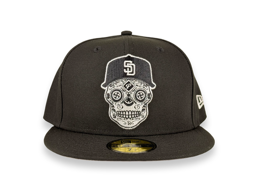 San Diego Padres Sugar Skull MLB New Era Cap 59FIFTY Fitted Hat