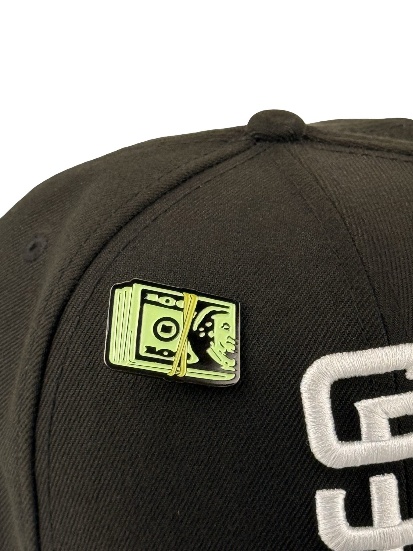 Rubber Band Money Roll “Guap” Hat Pin