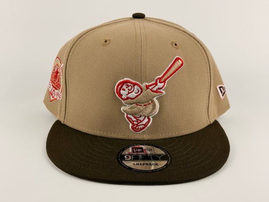 San Diego Padres Swinging Friar New Era Cap 9FIFTY Snapback Hat Brown Pink Underbrim 40th Anniversary Side Patch