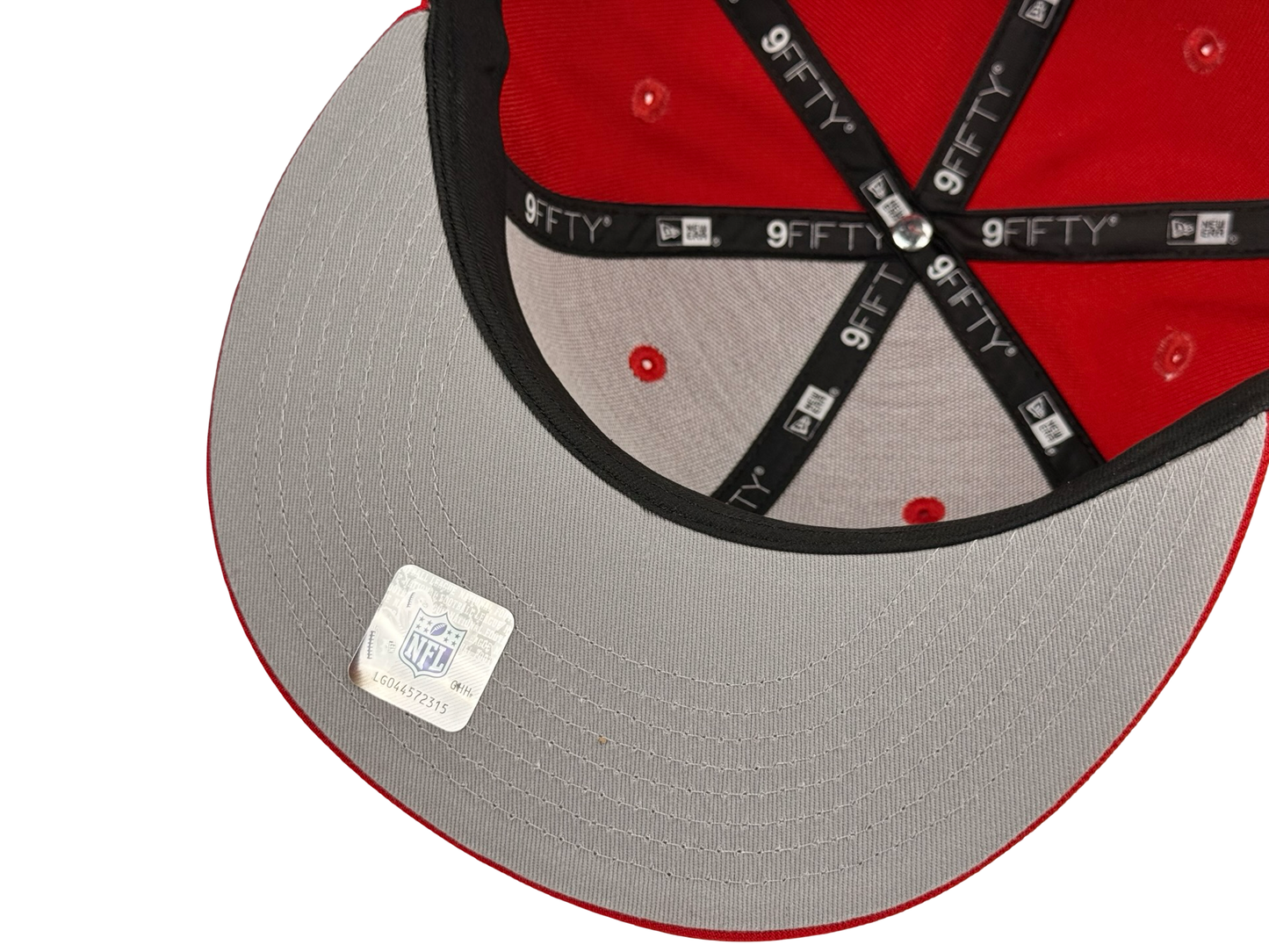 San Francisco 49ers Script New Era Cap 9FIFTY Snapback Hat Red