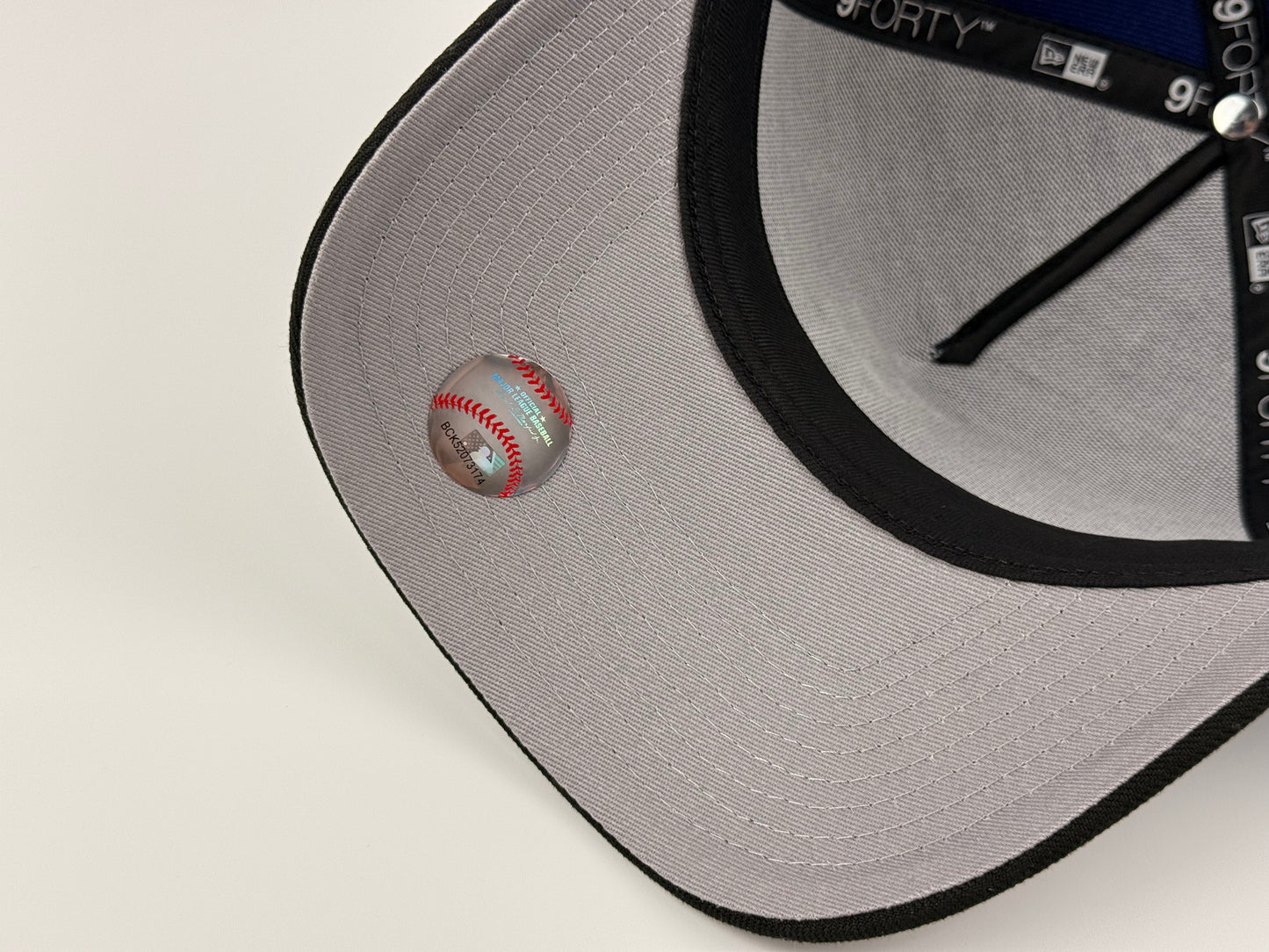 Los Angeles Dodgers New Era Cap 9FORTY A-Frame Snapback Hat Blue Crown Black Visor 40th Anniversary Side Patch
