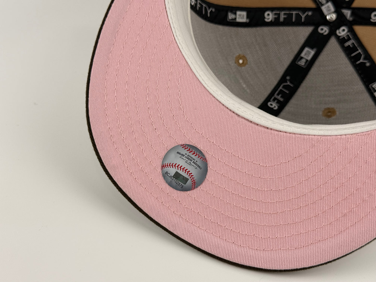 San Diego Padres Swinging Friar New Era Cap 9FIFTY Snapback Hat Brown Pink Underbrim 40th Anniversary Side Patch