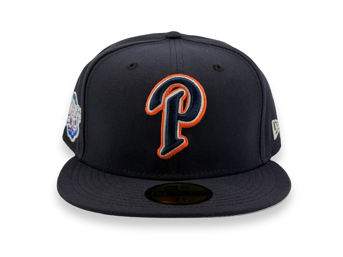 San Diego Padres "P" (Glow in the Dark) New Era Cap 59FIFTY Fitted Hat Navy Blue 1998 World Series Side Patch