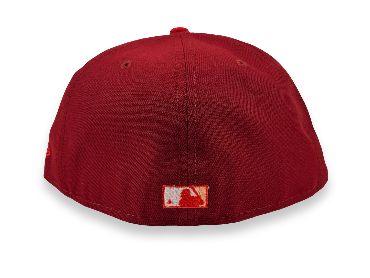 San Diego Padres New Era Cap 59FIFTY Fitted Hat Cardinal Red Peach Underbrim Swinging Friar Side Patch