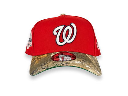Washington Nationals Real Tree MLB New Era Cap 9FORTY A-Frame Snapback Hat