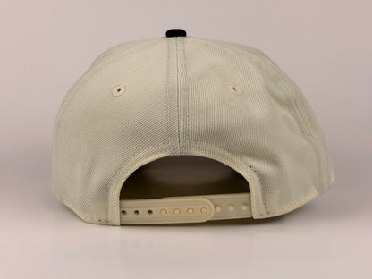 San Diego Padres New Era Cap 9FORTY A-Frame Snapback Hat Cream Crown Navy Blue Visor 25th Anniversary Side Patch