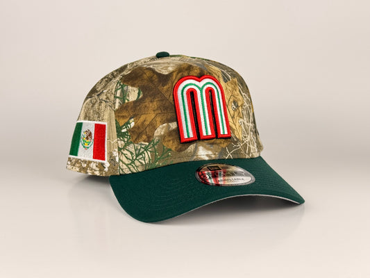 Mexico WBC Real Tree Camo New Era Cap 9FORTY A-Frame Snapback Hat