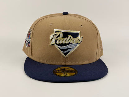 San Diego Padres New Era Cap 59FIFTY Fitted Hat 2004 MLB Logo 40th Anniversary Side Patch