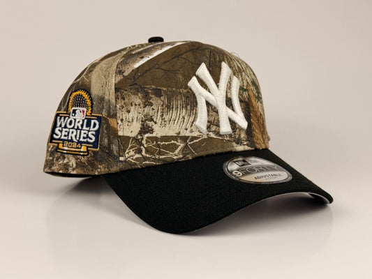 New York Yankees New Era Cap 9FORTY A-Frame Snapback Hat Real Tree Camo 2024 World Series Side Patch