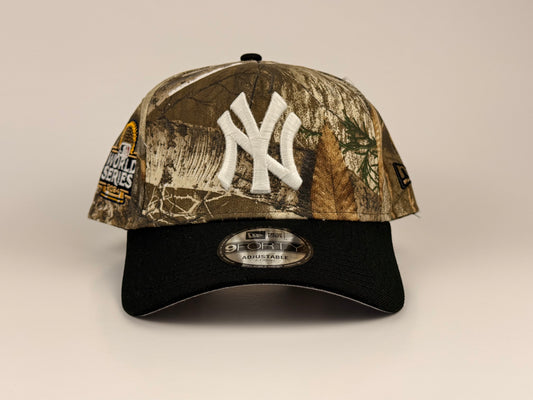 New York Yankees New Era Cap 9FORTY A-Frame Snapback Hat Real Tree Camo 2024 World Series Side Patch