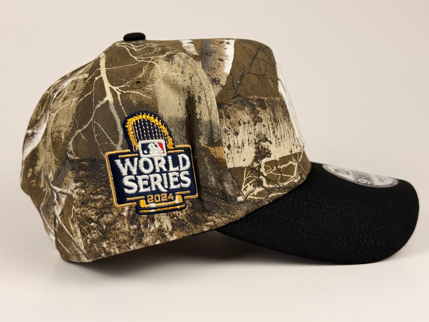 New York Yankees New Era Cap 9FORTY A-Frame Snapback Hat Real Tree Camo 2024 World Series Side Patch