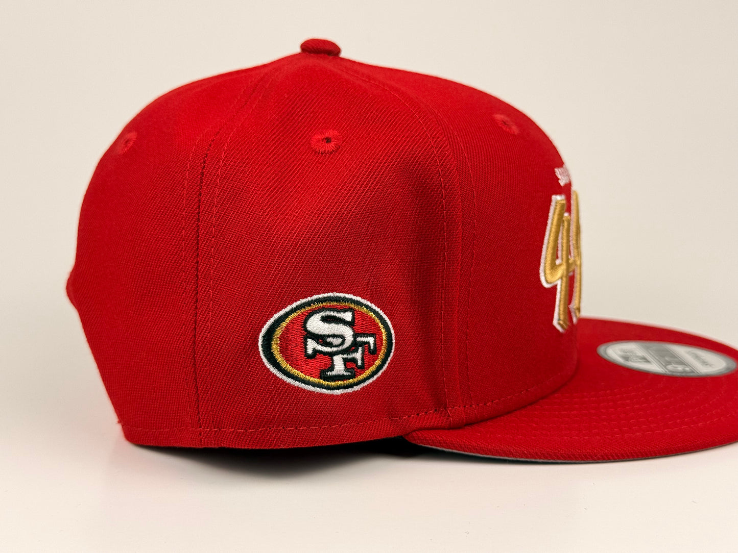 San Francisco 49ers Script New Era Cap 9FIFTY Snapback Hat Red