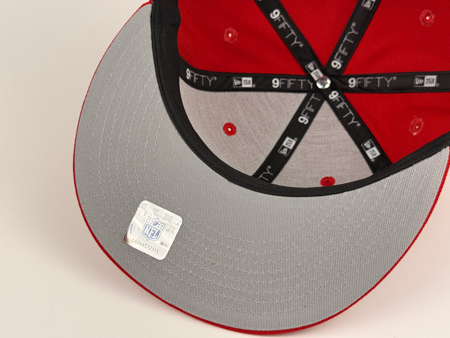 San Francisco 49ers Script New Era Cap 9FIFTY Snapback Hat Red