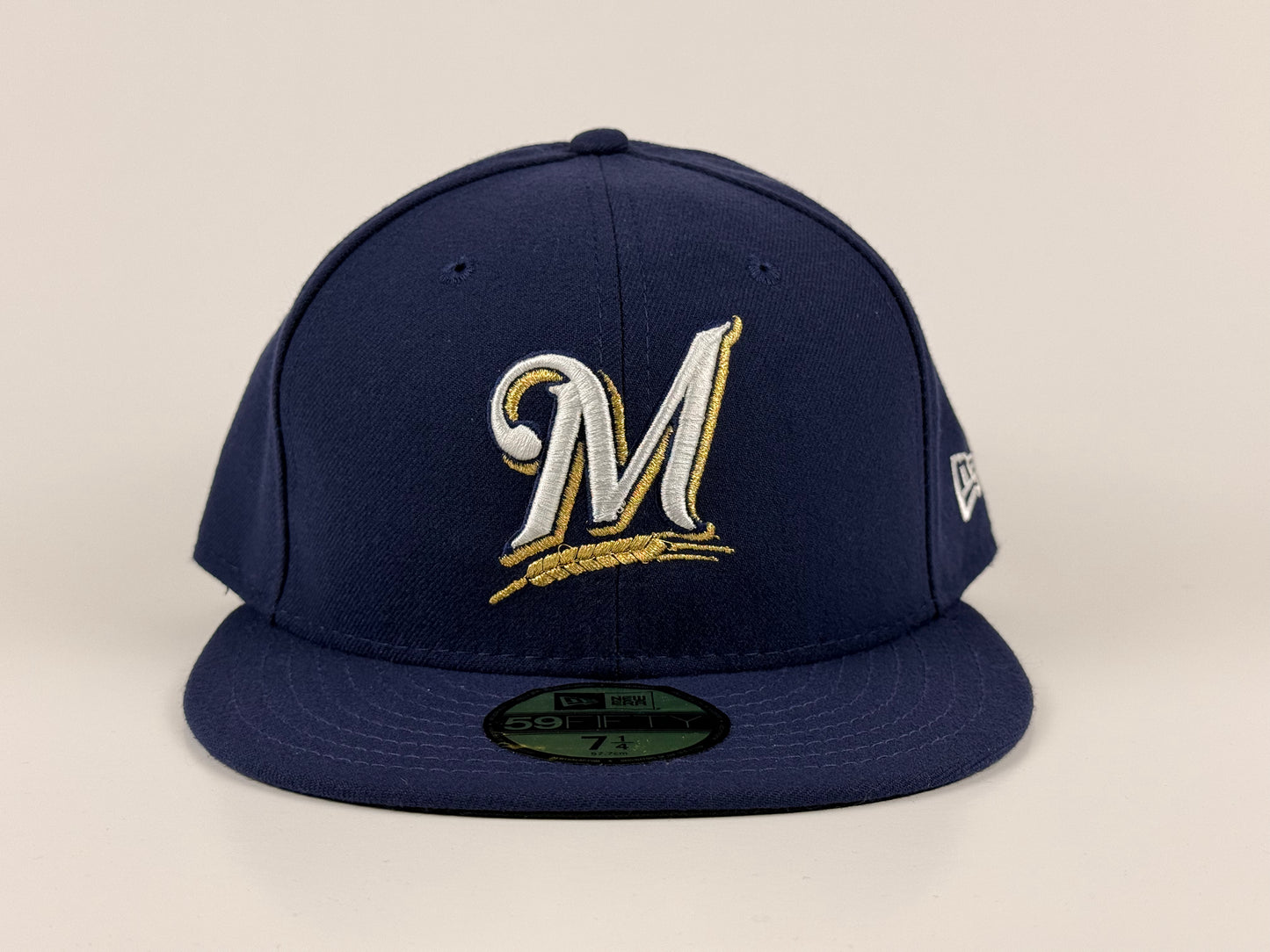 Milwaukee Brewers New Era Cap 59FIFTY Fitted Hat Navy Blue