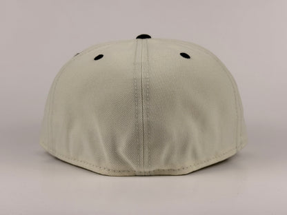 San Diego Padres New Era Cap 59FIFTY Fitted Hat Cream Crown Black Visor Green Underbrim Batterman Side Patch