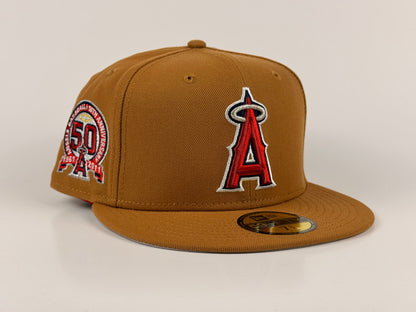 Anaheim Angels New Era Cap 59FIFTY Fitted Hat 50th Anniversary Side Patch