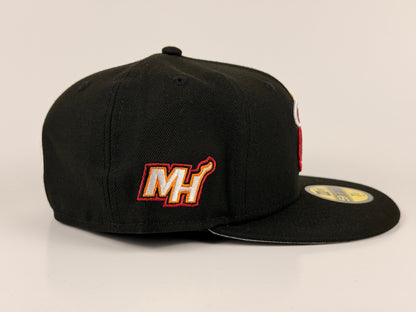 Miami Heat NBA New Era Cap 59FIFTY Fitted Hat Black