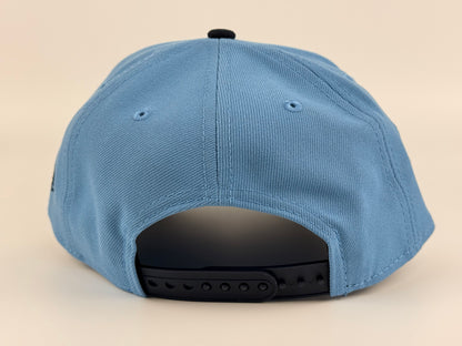 Miami Marlins New Era Cap 9FORTY A-Frame Snapback Hat Sky Blue Navy Visor National League Side Patch