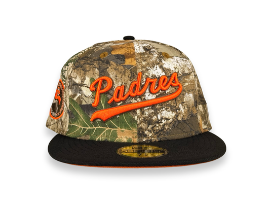 San Diego Padres Script MLB New Era Cap 59FIFTY Fitted Hat