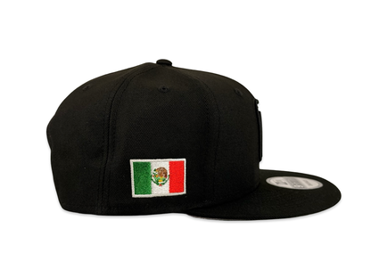 Mexico WBC New Era Cap 9FIFTY Snapback Hat Black Mexico Flag Side Patch