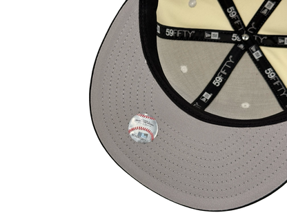 Arizona Diamondbacks New Era Cap 59FIFTY Fitted Hat Cream Crown Black Visor 2001 World Series Side Patch