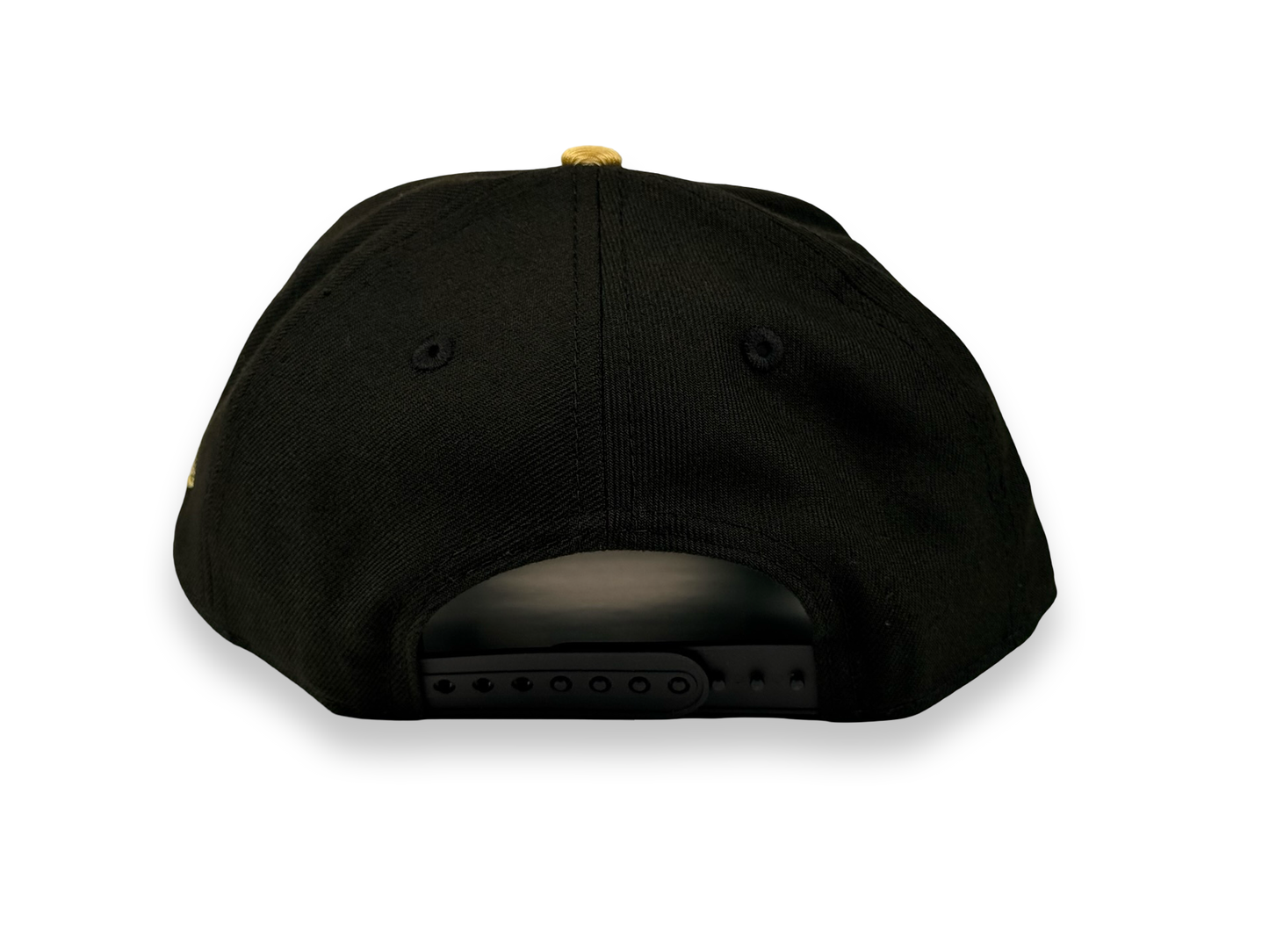 Los Angeles Dodgers New Era Cap 9FORTY A-Frame Upside Down LA Black/Gold Stitch 100th Anniversary Side Patch