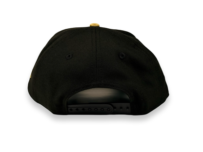 Los Angeles Dodgers New Era Cap 9FORTY A-Frame Upside Down LA Black/Gold Stitch 100th Anniversary Side Patch