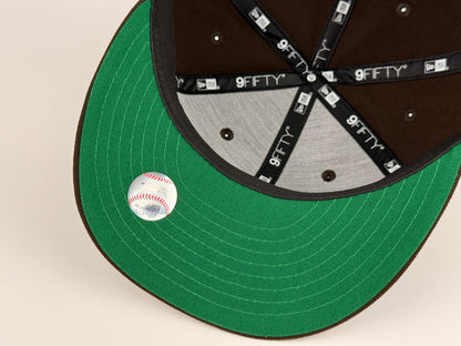 San Diego Padres Script MLB New Era Cap 9FIFTY Snapback Hat Brown