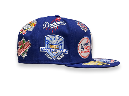 Los Angeles Dodgers All Over Patch MLB New Era Cap 59FIFTY Fitted Hat