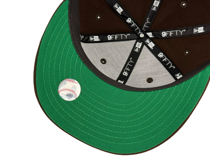 San Diego Padres Script MLB New Era Cap 9FIFTY Snapback Hat Brown