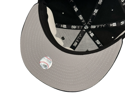 San Diego Padres New Era Cap 59FIFTY Fitted Hat Black Crown Navy Blue Visor Cactus League 1996 Side Patch