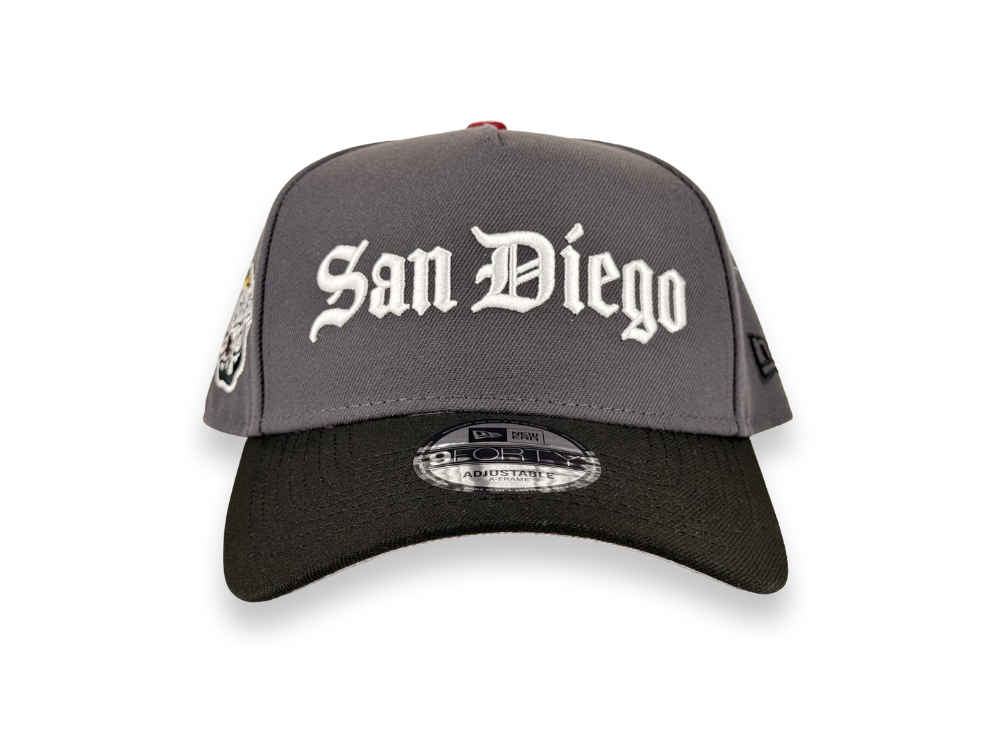 San Diego Padres Old English Script MLB New Era Cap 9FORTY A-Frame Snapback Hat