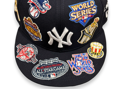 New York Yankees All Over Patch MLB New Era Cap 59FIFTY Fitted Hat