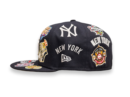 New York Yankees All Over Patch MLB New Era Cap 59FIFTY Fitted Hat