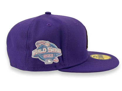 Arizona Diamondbacks "Purple Swag" New Era Cap 59FIFTY Fitted Cap Purple Pink Underbrim 2001 World Series Side Patch