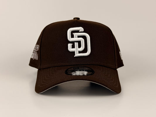 San Diego Padres New Era Cap 9FORTY A-Frame Snapback Hat Brown 1984 World Series Side Patch