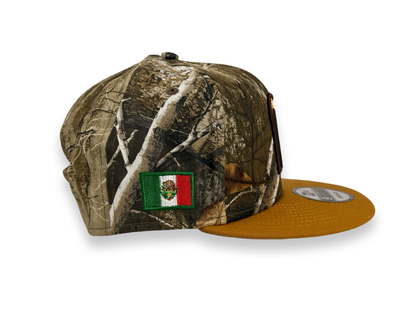 Mexico WBC New Era Cap 9FIFTY Snapback Hat Real Tree Camo Mexico Flag Side Patch