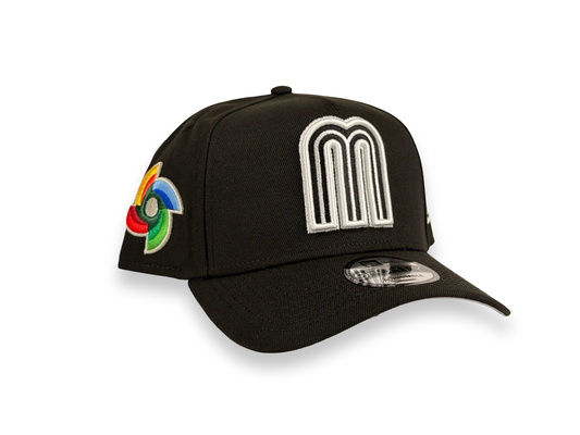 Mexico WBC New Era Cap 9FORTY A-Frame Snapback Hat Black