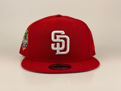 San Diego Padres MLB New Era Cap 9FIFTY Snapback Hat Red 40th Anniversary Side Patch