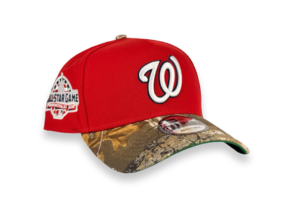 Washington Nationals Real Tree MLB New Era Cap 9FORTY A-Frame Snapback Hat
