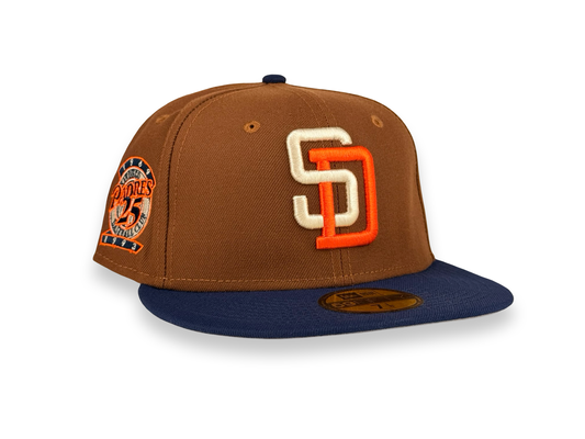 San Diego Padres Oversized Logo MLB New Era Cap 59FIFTY Fitted Hat