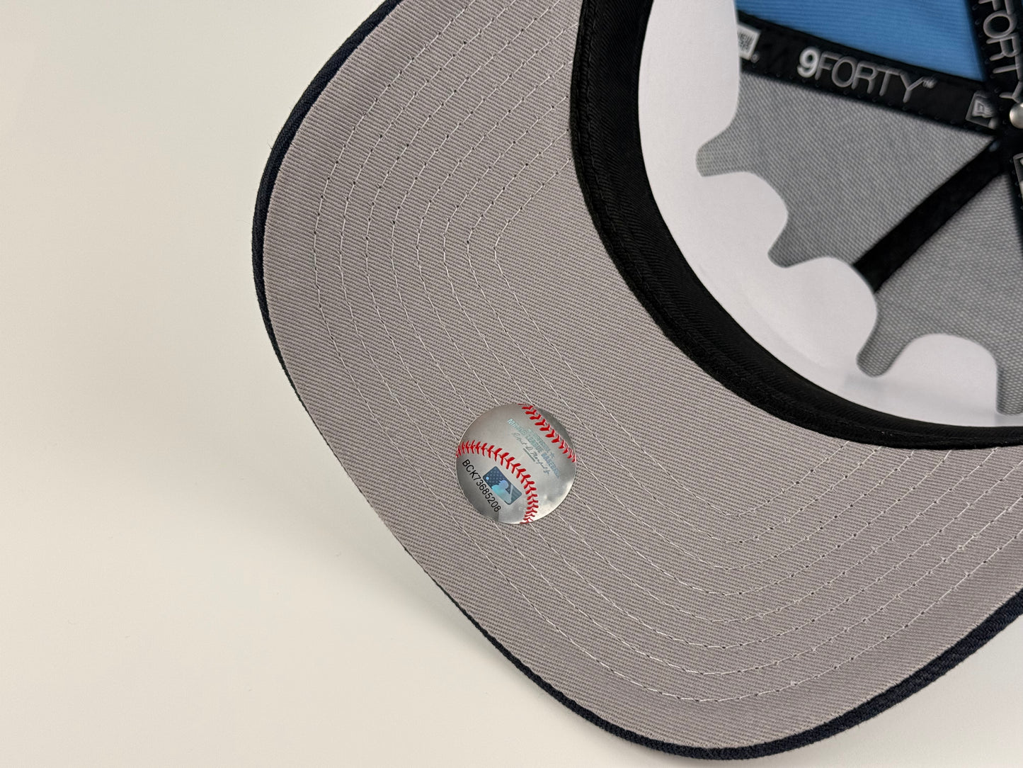 Florida Marlins New Era Cap 9FORTY A-Frame Snapback Hat Sky Blue Navy Visor 2003 World Series Side Patch