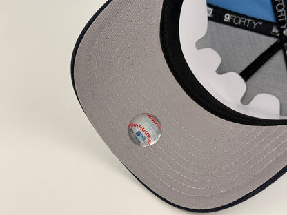 Florida Marlins New Era Cap 9FORTY A-Frame Snapback Hat Sky Blue Navy Visor 2003 World Series Side Patch