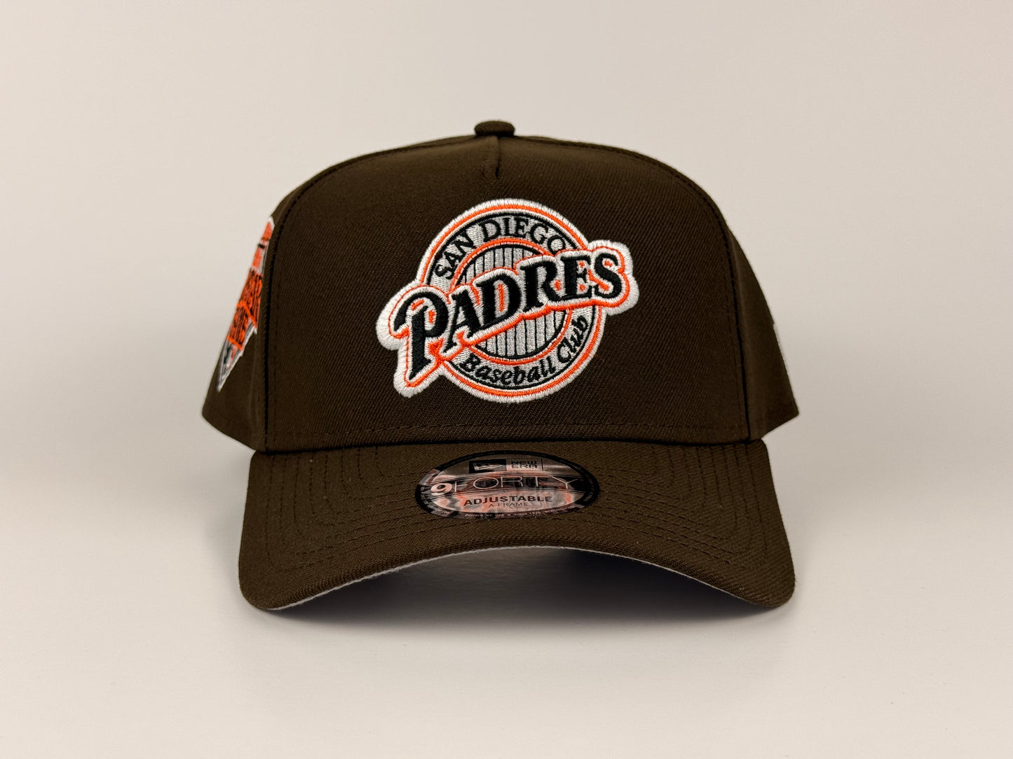 San Diego Padres Baseball Club New Era Cap 9FORTY A-Frame Snapback Hat Brown All Star Game 1992 Side Patch